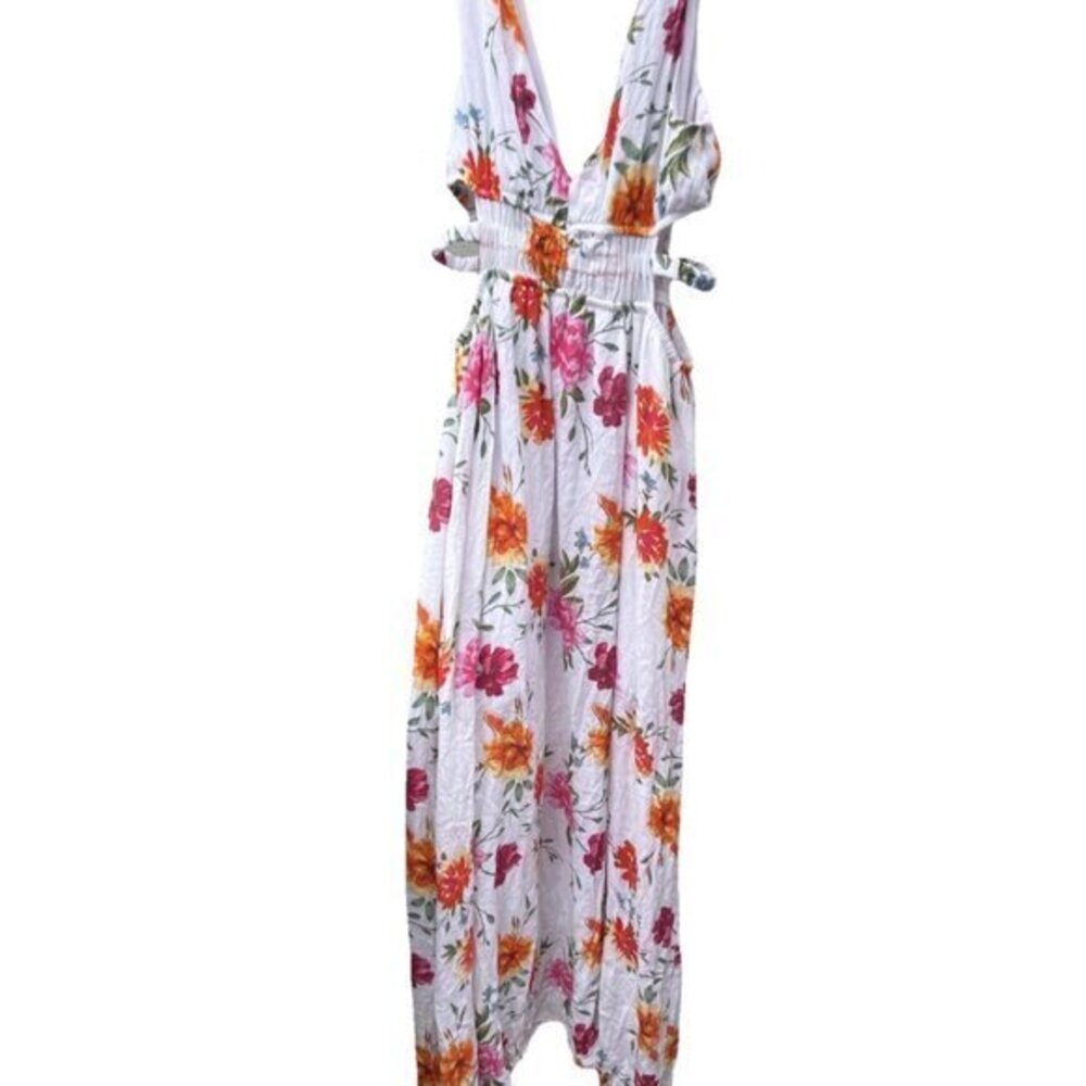 Vintage Fourteen Twelve Women’s Sz M Ruffled Sleeves Floral Open Leg Style Dress